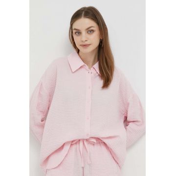 Rich & Royal camasa femei, culoarea roz, cu guler clasic, relaxed