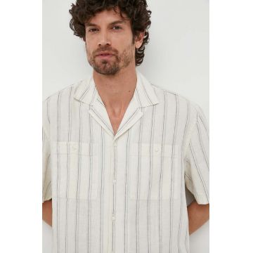 Sisley camasa de in culoarea bej, regular