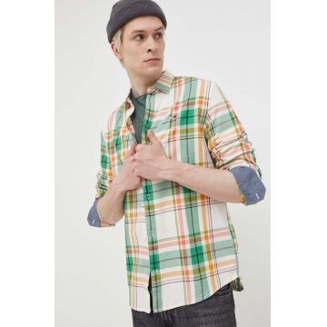 Tommy Jeans camasa din bumbac barbati, cu guler clasic, regular