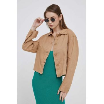United Colors of Benetton camasa de in culoarea bej, regular