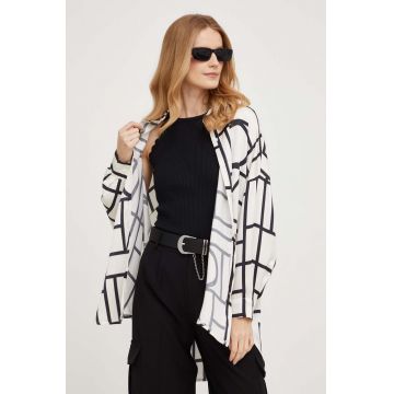 Answear Lab camasa femei, culoarea alb, cu guler clasic, relaxed