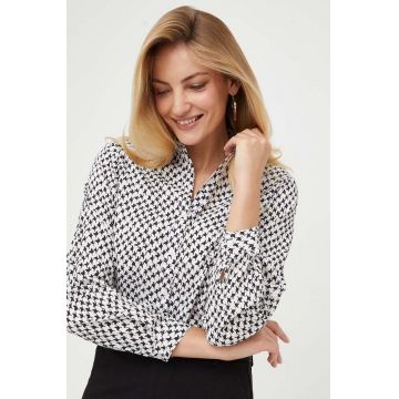 Answear Lab camasa femei, culoarea alb, cu guler clasic, relaxed