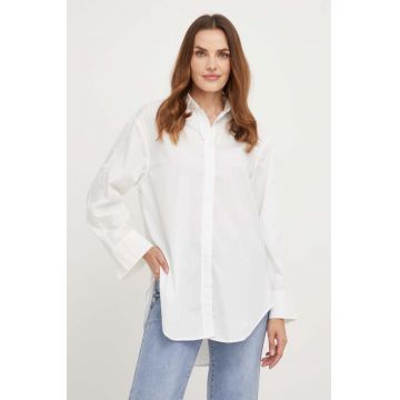 Answear Lab camasa femei, culoarea alb, cu guler clasic, relaxed