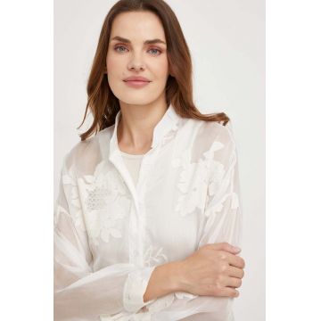 Answear Lab camasa femei, culoarea alb, relaxed