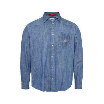 Camasa relaxed fit din material chambray cu buzunar pe piept Western