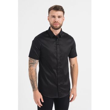 Camasa slim fit cu maneci scurte