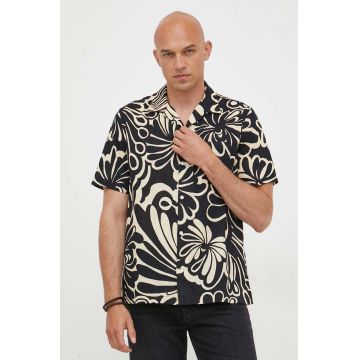 GAP camasa de in culoarea negru, cu guler clasic, relaxed