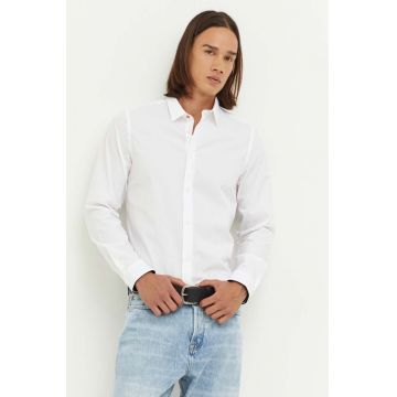 PS Paul Smith camasa barbati, culoarea alb, cu guler clasic, slim