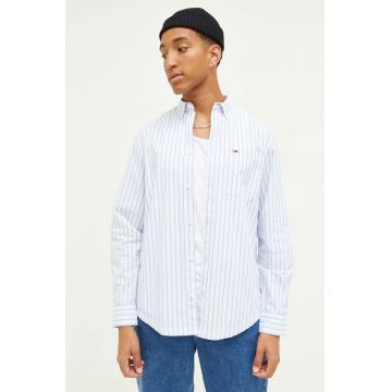 Tommy Jeans camasa din bumbac barbati, cu guler button-down, regular
