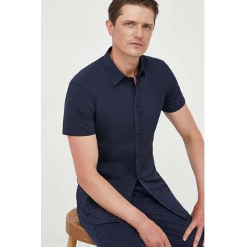 United Colors of Benetton camasa barbati, culoarea albastru marin, regular