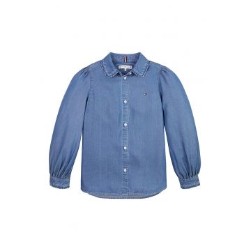 Camasa din lyocell cu maneci bufante