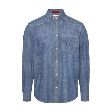 Camasa relaxed fit din material chambray cu buzunar pe piept Western