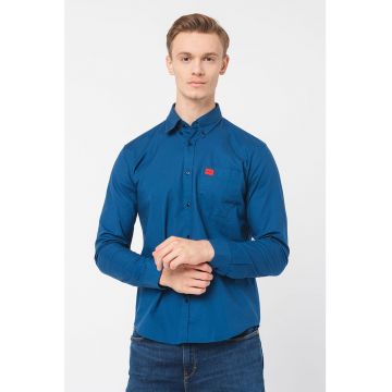 Camasa slim fit cu buzunar pe piept Evito