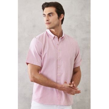 Camasa slim fit cu maneci scurte