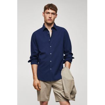 Camasa slim fit din amestec de bumbac