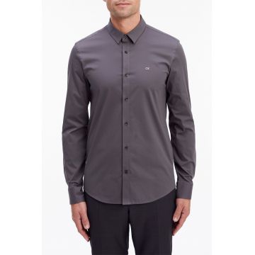 Camasa slim fit din amestec de bumbac organic