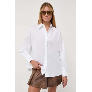 Drykorn camasa femei, culoarea alb, cu guler clasic, relaxed