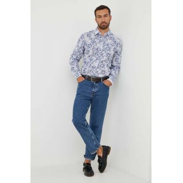 Joop! camasa de in culoarea albastru marin, cu guler clasic, regular