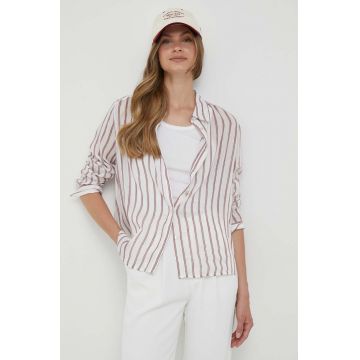 Pepe Jeans camasa Gali femei, culoarea alb, cu guler clasic, regular