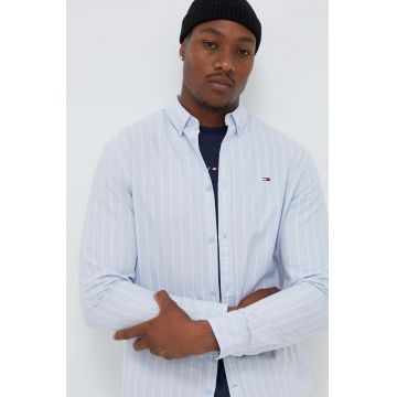 Tommy Jeans camasa din bumbac barbati, cu guler button-down, regular