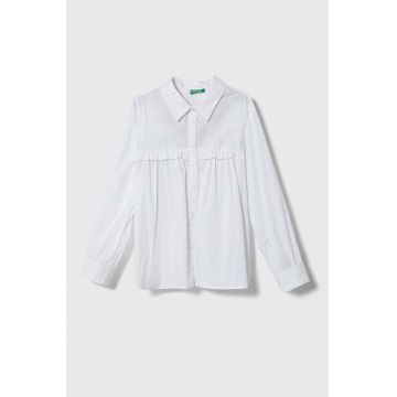 United Colors of Benetton camasa copii culoarea alb