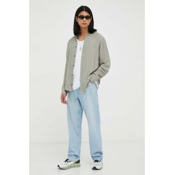 Won Hundred camasa barbati, culoarea verde, cu guler clasic, regular Won Hundred camasa barbati, culoarea verde, cu guler clasic, regular