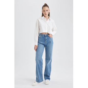 Camasa crop cu maneci lungi