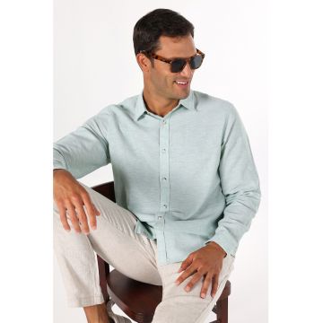 Camasa cu maneci lungi de bumbac si in Camasa cu maneci lungi de bumbac si in