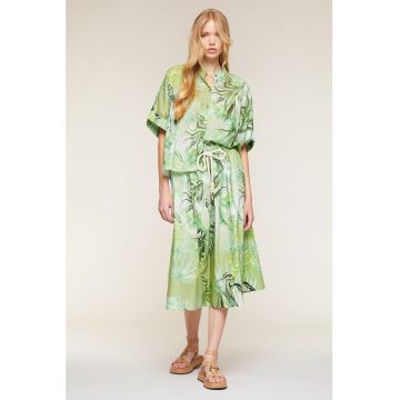 Camasa cu model tropical cu guler Mao