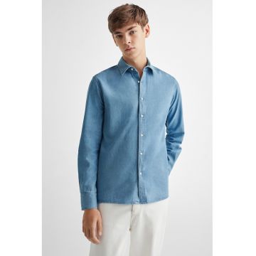 Camasa de denim cu croiala dreapta