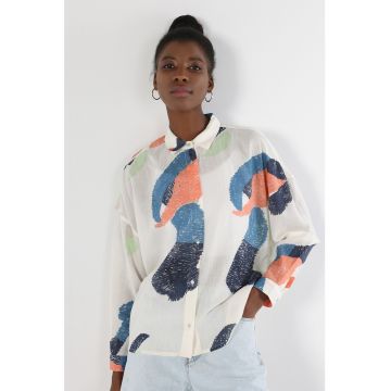 Camasa lejera cu imprimeu grafic Camasa lejera cu imprimeu grafic