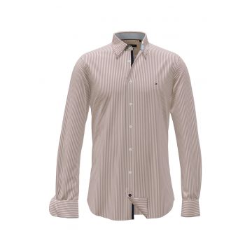 Camasa Oxford regular fit de bumbac cu model in dungi