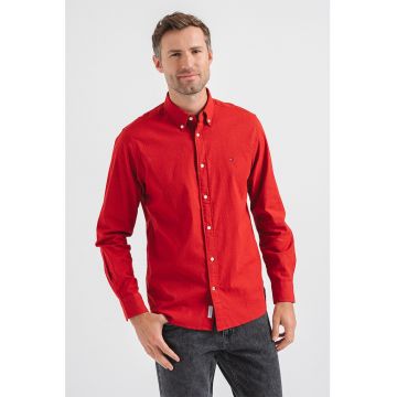 Camasa Oxford regular fit din amestec de bumbac organic