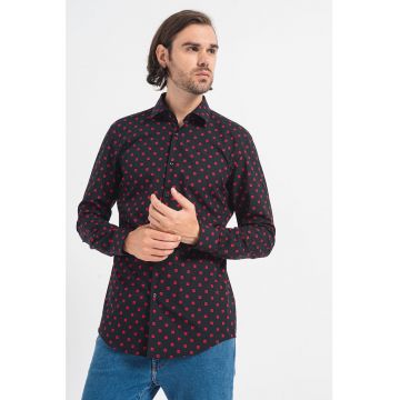 Camasa slim fit cu model