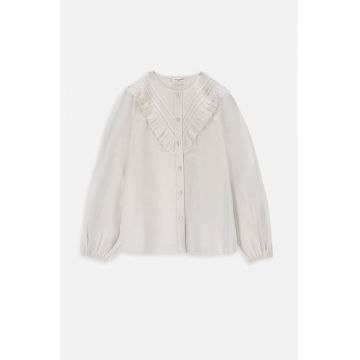 Coccodrillo camasa de bumbac pentru copii culoarea alb