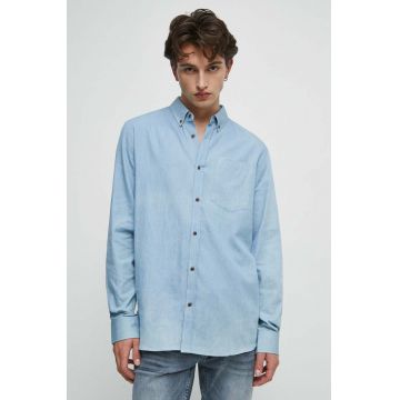Medicine camasa din bumbac barbati, cu guler button-down, regular