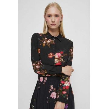 Medicine camasa femei, culoarea negru, regular