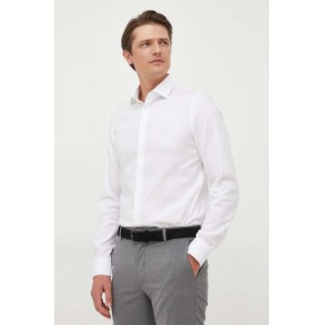 Michael Kors camasa barbati, culoarea alb, cu guler clasic, slim