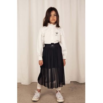 Mini Rodini camasa de bumbac pentru copii culoarea alb