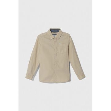 Pepe Jeans camasa din velur culoarea bej