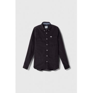 Pepe Jeans camasa din velur culoarea gri