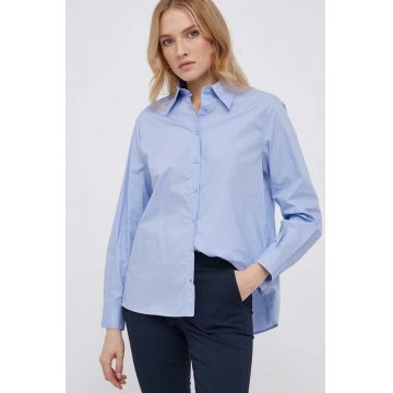 Sisley camasa din bumbac femei, cu guler clasic, relaxed