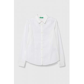 United Colors of Benetton camasa copii culoarea alb