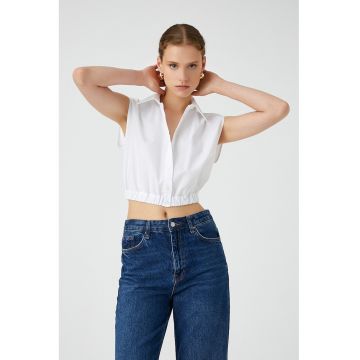 Camasa crop fara maneci
