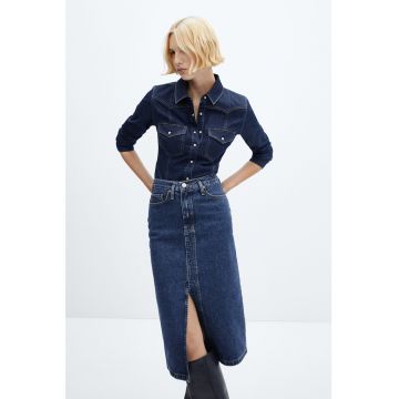 Camasa de denim cu buzunare cu clapa Jordan