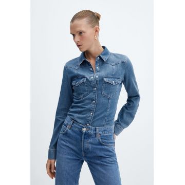 Camasa de denim cu buzunare pe piept Jordan