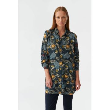 Camasa lunga cu imprimeu floral