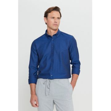 Camasa slim fit din amestec de bumbac