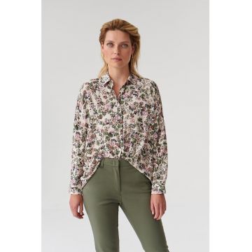 Camasa supradimensionata cu model floral Trikiti