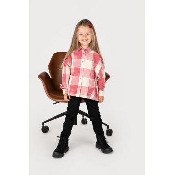 Coccodrillo camasa de bumbac pentru copii culoarea roz